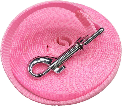 6 15 20 FT Dog Training Leash Puppy for Small Medium Large Dogs for Daily Walking, Running (15 FT, Pink)...