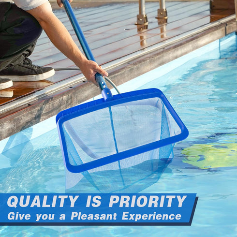 Pool Skimmer Net - Pool Nets for Cleaning, Pool Leaf Skimmer Net with Fine Mesh Reinforced Frame, Pool Raft...