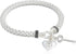 Nine West Women's Boxed Silver Heart Key Stretch Bracelet, Size: 0...