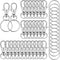 70PCS Swivel Snap Hooks with Key Rings, Metal Lobster Claw Clasp, Keychain Rings for Crafts 1.25inch/32mm...