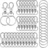 70PCS Swivel Snap Hooks with Key Rings, Metal Lobster Claw Clasp, Keychain Rings for Crafts 1.25inch/32mm...