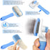 JASLAH 3 Sets with Comb, Pet Grooming Bath Brush Soft Silicone Bristle for Long Short Haired Dogs and Cats Shower, Bath Brush Soothing Massage Rub...