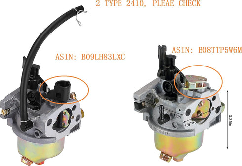 2410 CARB CARBURETOR 951-15236 751-15236 for MTD Snow Blower Troy Bilt 208CC Storm 2410 2420 2620 2690 2690XP 524WE 524SWE Snowthrower 31BS6BN2711...