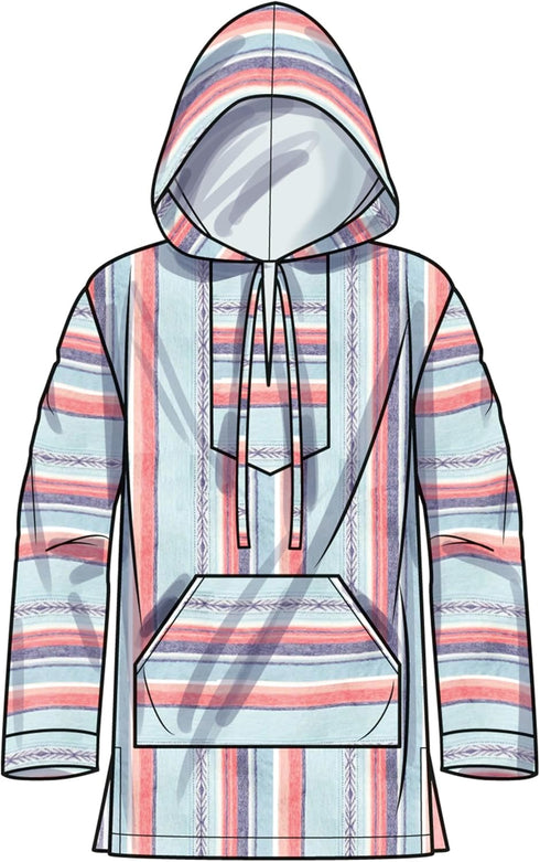 Simplicity Easy Children's, Teens' and Adults' Hoodie Sewing Pattern Packet, Code S9759, Sizes XS - L/XS - XL, Multicolor...