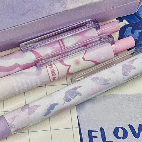 6 Pcs Gel Ink Pens Retractable Pens Cute Pen 0.5mm Black Ink Pen Writing Pens Office School Supplies for Girls Boys Women Men (Butterfly)...