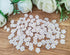 HukDok Mini Flowers with Thread Stem Mulberry Paper Flower Embellishment Card Craft Supplies Scrapbooking DIY Card Crafts Projects. (White)...