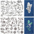 Tekalobr 50Pcs Water Soluble Sewing Stabilizers Embroidery Patterns Stick and Stitch Embroidery Paper Wash Away Stabilizers for Embroidery with Fl...
