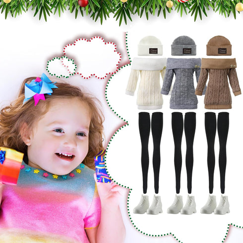 Geyoga 3 Set 12 Pcs Doll Clothes and Accessories for 12 Inch Doll Summer Doll Suit Girl Doll Pants Shoes Casual Wear Clothes Outfits, Dolls are No...