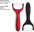 Cooking Light Ceramic Peeler Set with Ultra Sharp and Durable Blades, Ergonomic Handles Black and Red Kitchen Tools, 2 Piece, Black/Red...