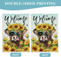Welcome Spring Summer Highland Cow Decorative Garden Flag, Farm Animal Sunflower Floral Flower Yard Outside Decorations, Bee Farmhouse Rustic Outd...