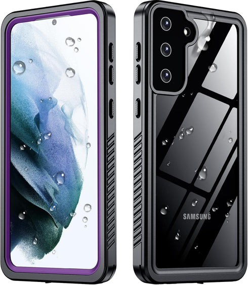 SPIDERCASE Designed for Samsung Galaxy S21 Case, Waterproof Built-in Screen &Lens Protector, Full Heavy Duty Protection, 12FT Military Shockproof,...