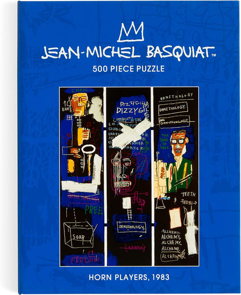 Galison Basquiat Horn Players – 500 Piece Book Puzzle with Iconic Horn Players Charlie Parker and Dizzy Gillespie Tribute Artwork Packaged in Magn...