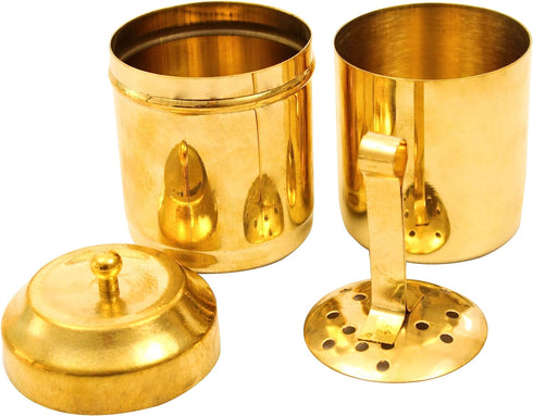 Traditional Brass Filter Coffee Maker, Brass, South Indian Drip Sytle Decoction Liquid Maker, Coffee Filter Vessel, Utensil, Kumbakonam Degree Cof...