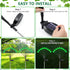 2 Pack St Patricks Day Decorations Solar Outdoor Lights, 18 LED Lucky Green Shamrock Lights Irish Firefly Solar Lights, 2 Modes Waterproof St Patr...
