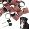 26 Pack Nail Grinder for Dogs Replacement Kit Sanding Drum Set Grit Sand Bands Shank Rotary Tool Kit Pet Nail Smoother Dog Claw Care (80#/120#)...