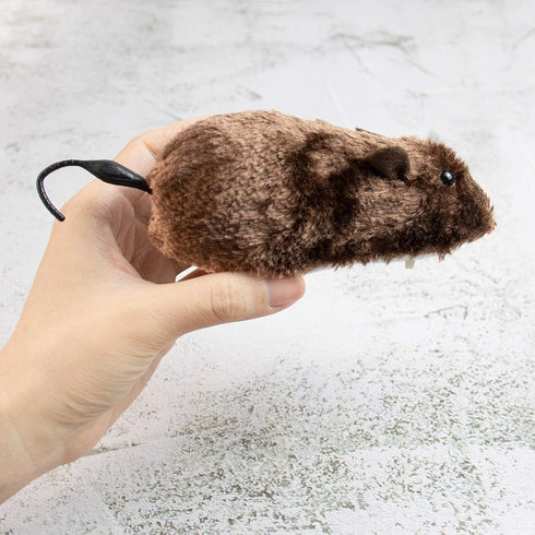 AUEAR, 4 Pack Wind Up Mouse Racing Mini Jumping Rat Plush Mice Realistic Looking Pet with Twirling Tail...