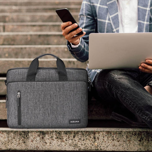 KIZUNA Laptop Bag Case 12.5 Inch Shoulder Messenger Briefcase Water Resistant Handbag for MacBook Air M2 2022/13.3" HP Envy x360 13/14" Lenovo Thi...