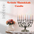 Majestic Giftware Multicolor Hanukkah Candles - CP15 | 45 Dripless Handcrafted Chanukah Candles for All 8 Nights of Hanukkah | Manufactured by Saf...