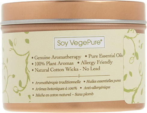 Aroma Naturals Tin Candle with Patchouli and Frankincense Essential Oil Natural Soy Scented, Meditation, 2 Count...