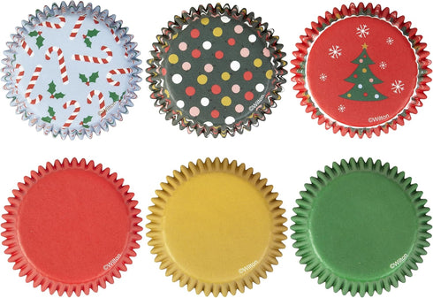 Wilton Christmas Assortment Baking Cupcake Cases Cups - 150 pack...