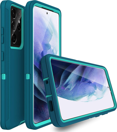 MXX Case Compatible with Galaxy S21 Ultra Case, 3-Layer Super Full Heavy Duty Body Bumper Cover/Shock Protection/Dust Proof, Designed for Samsung ...