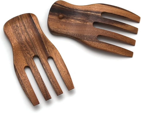 Lipper International Acacia Salad Hands, 3.75" x 7" x 1.88", One Pair...