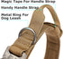 Dog Tactical Collar Military Dog Training Collar Control Handle and Heavy Metal Buckle for Medimum Large Dog Training Behavior Aids Brown L...