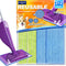 Reusable Mop Pads Compatible with Swiffer WetJet Mop, MyKEEPOW Wet Jet Refills Pads for Floor Cleaning, 4 Pack, Green+Blue...