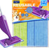 Reusable Mop Pads Compatible with Swiffer WetJet Mop, MyKEEPOW Wet Jet Refills Pads for Floor Cleaning, 4 Pack, Green+Blue...