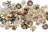 80 Pieces Flower Rhinestone Buttons Faux Pearl Buttons Flat Back for Jewelry Making Wedding Party Home Decoration DIY Craft Hair Accessory...