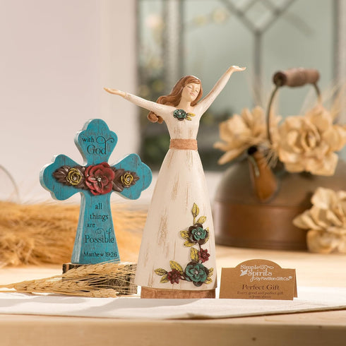 Pavilion Gift Company Simple Spirits 41007 Figurine, 7-1/2-Inch, White,Green,tan...