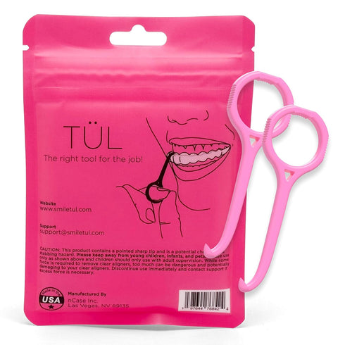 TÜL | Only Invisalign Remover Tool Made in the USA | Lifetime Replacements | Ortho Recommended Aligner Remover Tool & Retainer Remover Tool | Pink...