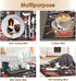 Coffee Mat for Countertops, Funny Abstract Cartoon Red Dish Drying Mat 2 Pcs for Kitchen Coffee Bar Accessories, Coffee Maker Espresso Machine Dis...
