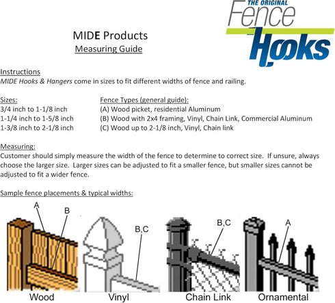1.5-10-BRZ Slip-on Fence Hooks, Pair, Bronze...