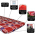 In the Breeze 8002 Plaid 30 Inch x 72 Inch Fitted Tablecloth...