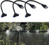 3 Pack 2 Way Brass Misting Nozzles Tee, w/ 13 in Length Built in Hose for Outdoor Watering System, Adjustable 360° Rotation Nozzles, Water Mister ...
