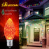 25 Pack C7 Multi Colored LED Replacement Christmas Light Faceted Bulbs, 0.72W, 2 SMD LEDs in Each Light Bulb, E12 Base, Commercial Grade Replaceme...
