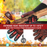 HAMITOR BBQ Grill Gloves Heat Resistant: 1472? High Temp Resistance Fireproof Glove for Grilling Smoking Barbecue - Washable Long Oven Mitts Extre...