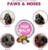 Paw Balm | 100% Natural Organic Nose & Paw Soother with Shea Butter & Coconut Oil | Paw Pad Balm for Dogs & Cats, Licksafe Paw Wax for Pets with L...