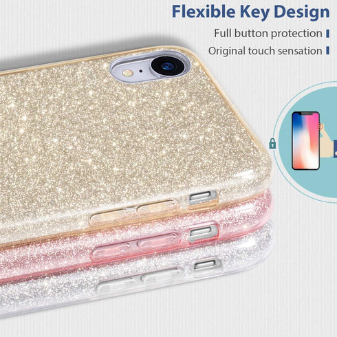 MATEPROX Compatible with iPhone XR case,Bling Sparkle Cute Girls Women Protective Case for Phone XR 6.1"(Gold)...