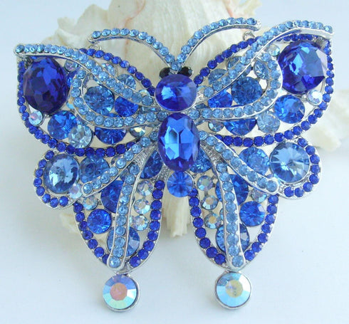 Sindary 3.74" Butterfly Brooch Pin Pendant Rhinestone Crystal Austrian Crystal BZ4921...