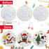 Nuberlic 3 Pc Christmas Embroidery Kit for Beginner Adults Kids with Santa Snowman Owl Patterns Stamped Cross Stitch Kits with 3 Embroidery Hoops ...