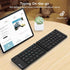 Acoucou Mini Bluetooth Keyboard Wireless Foldable Keyboard, Rechargeable Bluetooth Keyboard Portable Pocket Size Keyboard, Compatible with MAC/iOS...