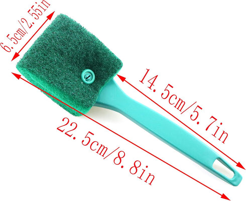 LQ Industrial 2PCS Fish Tank Cleaning Brush 2 Colors Aquarium Fish Tank Double Sided Cleaning Sponge Brush...