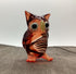 Garden Deco Glow in The Dark Brown Owl Standing Hand Blown Art Glass Figurine Ornament Sculpture...