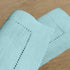 Solino Home Linen Cocktail Napkins 6 x 6 Inch – 100% Pure Linen Fabric Aqua Blue Cloth Napkins Set of 12 – Classic Hemstitch Beverage Cocktail Nap...