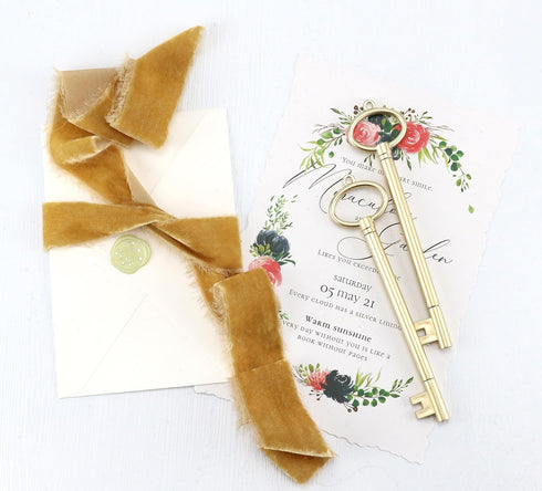 Gold Velvet Ribbon 1.5 Inch Khaki Frayed Silk Velvet Ribbon Rustic Gold Christmas Velvet Ribbon Gift Ribbon Raw Edge Boho Ribbon Wedding Invitatio...