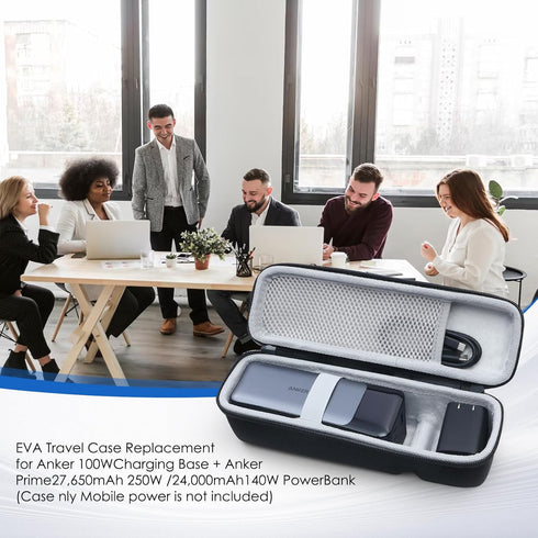 Hard Travel Case Replacement for Anker Power Bank, EVA Protective Travel Case Carrying Bag for Anker Prime Power Bank 27650mAh 250W/24000mAh 140W ...
