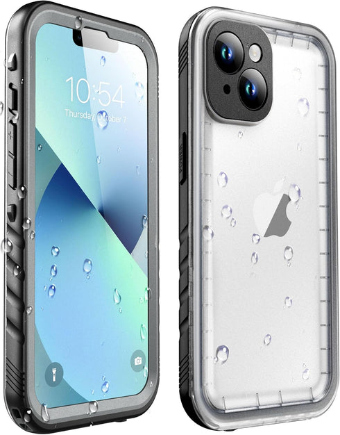 SOKUSIN for iPhone 13 Case Waterproof - Shockproof Drop Proof Dustproof Clear Phone Case with Built-in Screen & Camera Protector, Full Body Rugged...