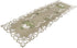 Embroidered Green Leaf on Antique Green Fabric Table Runner, Dresser Scarf, Coffee Table Doily (16Wx35L)...